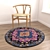 Modern Round Rugs Set 3D model small image 2