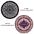 Modern Round Rugs Set 3D model small image 3