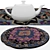 Modern Round Rugs Set 3D model small image 4