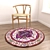 Modern Round Rugs Set 3D model small image 6