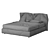 Italian Geo Bed: Stylish and Comfortable 3D model small image 3