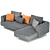 Modern L-Shaped Sigrid Sofa 3D model small image 3