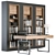 Executive Office Desk with Built-in Library 3D model small image 7