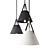 Sleek Nordic Pendant Light 3D model small image 2