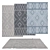 Versatile Set of 6 Carpets 3D model small image 1