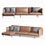 Modern Scandinavian Chaise Lounge 3D model small image 1