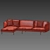 Modern Scandinavian Chaise Lounge 3D model small image 3