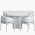 Frank Anya Travertine Dining Table: Elegant French-inspired design for stylish dining 3D model small image 4