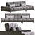 Modern Milan Brussel Sofa 3D model small image 1