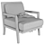 Elegant Dan Armchair - Timeless Sophistication 3D model small image 6