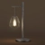 Industrial Metal Table Lamp with Twisted Wire Shade 3D model small image 2