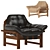 OJAI Lounge Chair: Effortlessly Chic Armchair for Modern Interiors 3D model small image 1