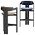 Sleek Gallotti & Radice Barstool 3D model small image 2