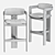 Sleek Gallotti & Radice Barstool 3D model small image 3