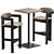 Gallotti & Radice 0419 Industrial Bar Table - Versatile Elegance 3D model small image 1