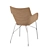 Kartell Q/Wood Chair 3D model small image 3