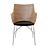 Kartell Q/Wood Chair 3D model small image 4