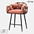 LoftDesign 30493 Metal Bar Stool with Eco-leather and Fabric Seat 3D model small image 1