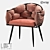 Sleek Metal and Eco-Leather Chair 3D model small image 1
