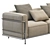 Contemporary Cassina LC3 3-Seater Sofa 3D model small image 7