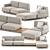 Sleek Palco Sofa Set 3D model small image 1