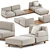 Sleek Palco Sofa Set 3D model small image 2