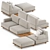 Sleek Palco Sofa Set 3D model small image 3