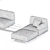 Sleek Palco Sofa Set 3D model small image 5