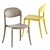 Sleek Stackable Side Chair: Strauss 3D model small image 1