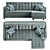 Modern Brabus 09 Furman Corner Sofa 3D model small image 2