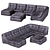 Modular Mare Sole Sofa 3D model small image 2