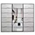 Custom Sliding Wardrobe Doors with Lacquered Glass 3D model small image 2