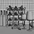 Elegant Wine Set: Bottles, Glasses, Decanter & Rack 3D model small image 2