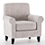 Tula Fabric Accent Chair: Durability and Style 3D model small image 3