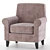 Tula Fabric Accent Chair: Durability and Style 3D model small image 4