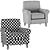 Tula Fabric Accent Chair: Durability and Style 3D model small image 5
