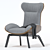 ErgoLux Padded Armchair 3D model small image 2