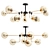 Elegant Glass Ceiling Chandelier 3D model small image 1