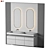 Gray Terrazzo Tiles: Modern Bathroom Flooring 3D model small image 2