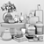 Sleek Kitchen Essentials Set 3D model small image 4