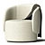 Luxury and Comfort: Fendi Anabel Armchair 3D model small image 2