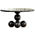 Modern Classic Black Gloss Dining Table 3D model small image 3