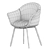 Quilda Blue Dining Chair: Modern Elegance for your Dining Space 3D model small image 6