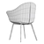 Quilda Blue Dining Chair: Modern Elegance for your Dining Space 3D model small image 7