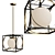 Wadsworth Pendant Light: Sleek Brass Elegance 3D model small image 1