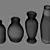 Sleek Ceramic Vases: Low-poly 3D 3D model small image 5