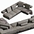 Elegant Wing Sofa - Flexform 3D model small image 3