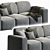 Sleek Sietl Xoff Sofa 3D model small image 3