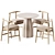 Modern Elegance - Burin Table & Emilia Chair 3D model small image 1