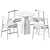 Modern Elegance - Burin Table & Emilia Chair 3D model small image 3